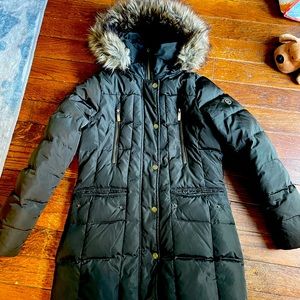 Michael Kors Faux- Fur Hooded Puffer Coat